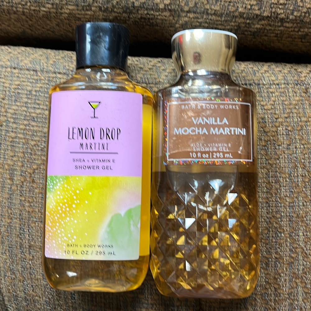 Bath and body lemonade drop martini and vanilla mocha martini body wash
